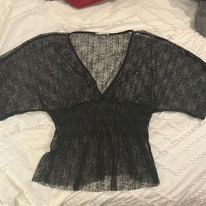 Lace Detail Stretch Waist Top